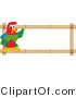 Vector Illustration of a Cartoon Parrot Mascot Bamboo Logo by Mascot Junction