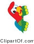 Vector Illustration of a Cartoon Parrot Mascot Peeking by Toons4Biz