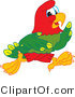 Vector Illustration of a Cartoon Parrot Mascot Running by Mascot Junction