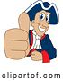 Vector Illustration of a Cartoon Patriot Mascot Giving a Thumb up by Mascot Junction