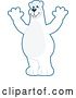 Vector Illustration of a Cartoon Polar Bear School Mascot Cheering by Mascot Junction