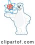 Vector Illustration of a Cartoon Polar Bear School Mascot Holding an Atom by Mascot Junction