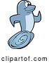 Vector Illustration of a Cartoon Porpoise Dolphin School Mascot Running by Toons4Biz
