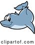 Vector Illustration of a Cartoon Porpoise Dolphin School Mascot Swimming by Toons4Biz