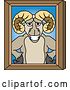 Vector Illustration of a Cartoon Ram Mascot Portrait by Toons4Biz