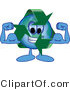 Vector Illustration of a Cartoon Recycle Mascot Flexing by Mascot Junction
