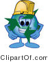 Vector Illustration of a Cartoon Recycle Mascot Wearing a Hard Hat by Mascot Junction