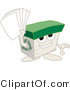Vector Illustration of a Cartoon Recycled Paper Box Mascot Holding Pages by Mascot Junction