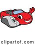 Vector Illustration of a Cartoon Red Convertible Car Mascot Waving by a Computer Mouse by Mascot Junction