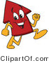 Vector Illustration of a Cartoon Red up Arrow Mascot Running by Toons4Biz
