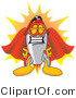 Vector Illustration of a Cartoon Rocket Mascot Dressed As a Super Hero by Mascot Junction
