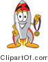 Vector Illustration of a Cartoon Rocket Mascot Holding a Sports Medal by Mascot Junction