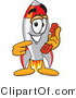 Vector Illustration of a Cartoon Rocket Mascot Holding a Telephone by Mascot Junction