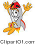 Vector Illustration of a Cartoon Rocket Mascot Jumping by Mascot Junction