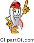 Vector Illustration of a Cartoon Rocket Mascot Pointing Upwards by Mascot Junction