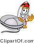 Vector Illustration of a Cartoon Rocket Mascot with a Computer Mouse by Mascot Junction