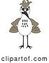 Vector Illustration of a Cartoon Sandpiper Bird School Mascot by Mascot Junction