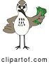 Vector Illustration of a Cartoon Sandpiper Bird School Mascot Holding Cash Money by Mascot Junction