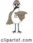 Vector Illustration of a Cartoon Sandpiper Bird School Mascot Pointing Outwards by Mascot Junction