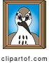 Vector Illustration of a Cartoon Sandpiper Bird School Mascot Portrait by Mascot Junction