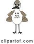 Vector Illustration of a Cartoon Sandpiper Bird School Mascot with Hands on His Hips by Mascot Junction