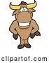 Vector Illustration of a Cartoon School Bull Mascot with His Hands on His Hips by Mascot Junction