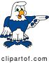 Vector Illustration of a Cartoon Seahawk Mascot Pointing to the Right by Mascot Junction