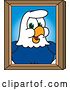 Vector Illustration of a Cartoon Seahawk Mascot Portrait by Mascot Junction