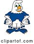 Vector Illustration of a Cartoon Seahawk Mascot with Wings on His Hips by Mascot Junction