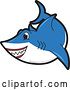 Vector Illustration of a Cartoon Shark School Mascot by Mascot Junction