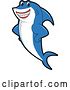 Vector Illustration of a Cartoon Shark School Mascot by Mascot Junction