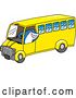Vector Illustration of a Cartoon Shark School Mascot Driving a School Bus by Toons4Biz