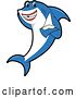 Vector Illustration of a Cartoon Shark School Mascot Holding a Tooth by Mascot Junction