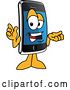 Vector Illustration of a Cartoon Smart Phone Mascot Gesturing and Talking by Mascot Junction