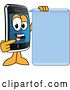 Vector Illustration of a Cartoon Smart Phone Mascot Talking with a Speech Balloon by Mascot Junction