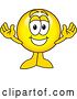 Vector Illustration of a Cartoon Smiley Mascot Welcoming by Mascot Junction