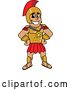 Vector Illustration of a Cartoon Spartan Warrior Mascot Wearing a Sports Medal by Mascot Junction