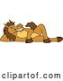 Vector Illustration of a Cartoon Stallion School Mascot Resting by Toons4Biz