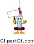 Vector Illustration of a Cartoon Syringe Mascot Holding a Blank Sign by Mascot Junction