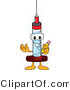 Vector Illustration of a Cartoon Syringe Mascot Holding a Pencil by Mascot Junction