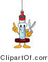 Vector Illustration of a Cartoon Syringe Mascot Holding Scissors by Mascot Junction
