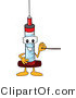 Vector Illustration of a Cartoon Syringe Mascot Using a Pointer Stick by Mascot Junction