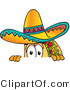 Vector Illustration of a Cartoon Taco Mascot Peeking over a Surface by Mascot Junction