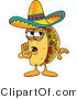Vector Illustration of a Cartoon Taco Mascot Whispering and Gossiping by Mascot Junction