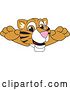 Vector Illustration of a Cartoon Tiger Cub Mascot Leaping by Mascot Junction