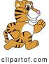Vector Illustration of a Cartoon Tiger Cub Mascot Running by Mascot Junction