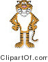 Vector Illustration of a Cartoon Tiger Mascot with His Hands on His Hips by Mascot Junction