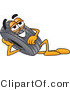 Vector Illustration of a Cartoon Tire Mascot Resting His Head on His Hand by Mascot Junction