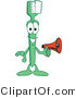 Vector Illustration of a Cartoon Toothbrush Mascot Holding a Megaphone by Mascot Junction