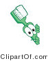 Vector Illustration of a Cartoon Toothbrush Mascot Looking Around a Blank Sign by Mascot Junction